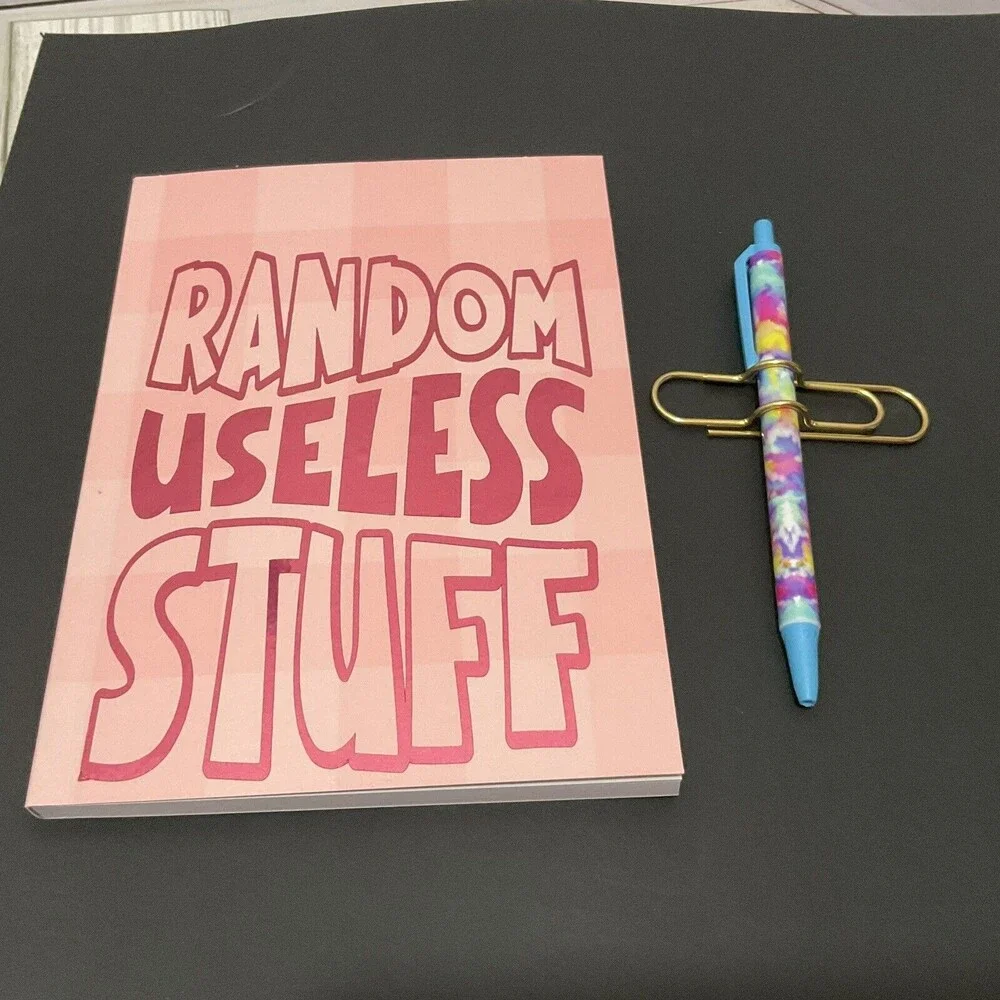 Artistic Delights: Decorated Notebook with Penholder and Decorated Pen